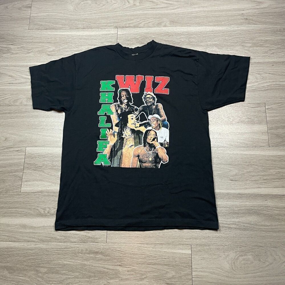 Wiz Khalifa Shirt Mens Extra Large Black Hip Hop Rap Vinyl Verse Tour Logic